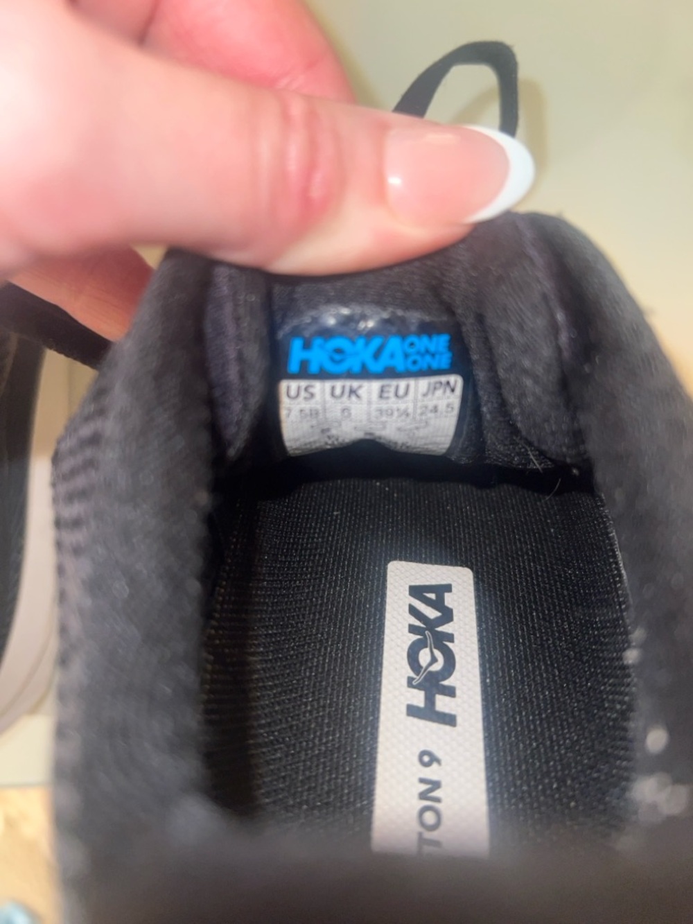Hoka Clifton 9 Black Running Sneakers - women’s - Picture 10 of 10